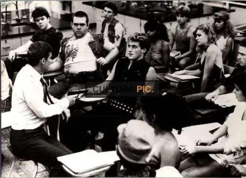 Vintage Original B&W Photo, Roddy McDowall, Keith Knight, and Timothy Van Patten in "Class of 1984" by Mark L. Lester - 1982