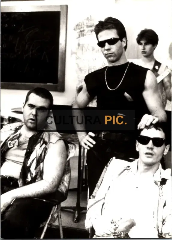 Vintage Original B&W Photo, Keith Knight and Neil Clifford in "Class of 1984" by Mark L. Lester - 1982