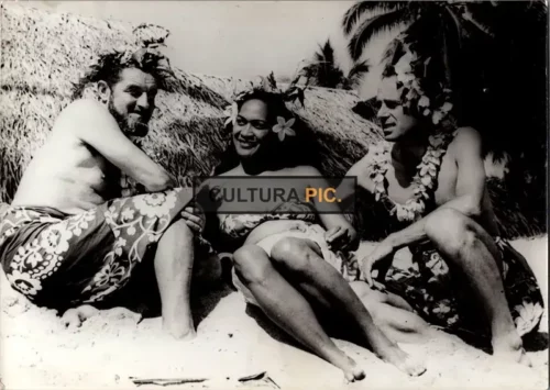 Vintage Original B&W Photo, The Romance Film "Tabu: A Story of the South Seas" Starring: Anne Chevalier, Matahi and Hitu - 1931