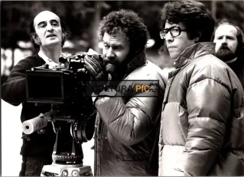 Vintage Original B&W Photo, Director Claude Miller Directing his Team on Set of Film "This Sweet Sickness" - 1977