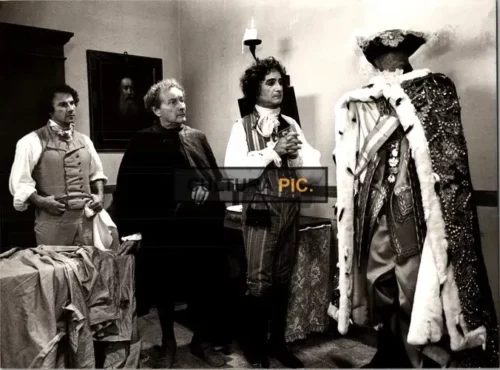 Vintage Original B&W Photo, The Movie "That Night in Varennes, Original title: La Nuit de Varennes" Starring: Jean-Louis Barrault, Marcello Mastroianni and Hanna Schygulla - 1982
