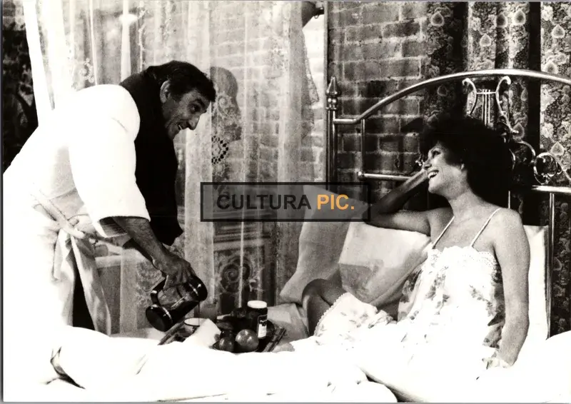 Vintage Original B&W Photo, Lino Ventura and Claudia Cardinale in "Le Ruffian" by José Giovanni - 1983