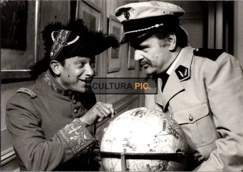 Vintage Original B&W Photo, Henri Salvador and Jean Le Poulain in "Et Qu'ca Saute !" by  Guy Lefranc - 1970