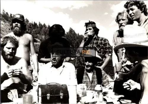 Vintage Original B&W Photo, the Cast in "Le Ruffian" by José Giovanni - 1983