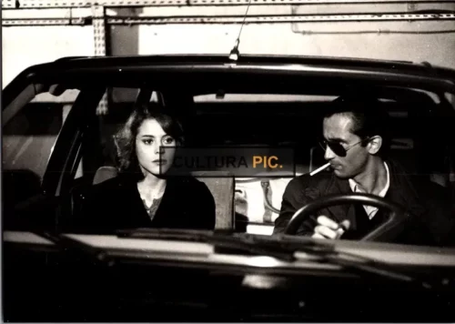 Vintage Original B&W Photo, Thierry Lhermitte and Pascale Rocard in "L'indic" Directed by Serge Leroy - 1983