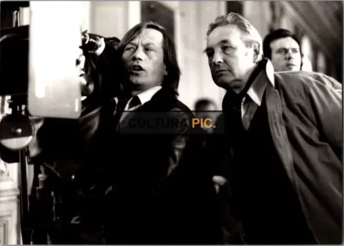 Vintage Original B&W Photo, Andrzej Wajda Directing on the Set of the Film "Danton" - 1983