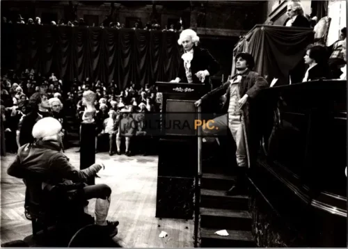 Vintage Original B&W Photo, Wojciech Pszoniak in "Danton" by Andrzej Wajda - 1983