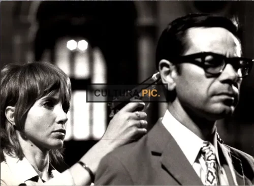 Vintage Original B&W Photo, Bulle Ogier in " Le gang des otages" by Édouard Molinaro - 1973