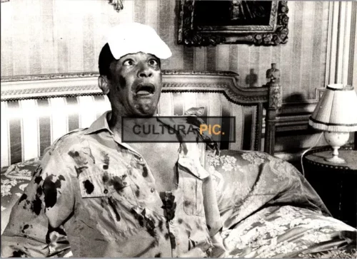 Vintage Original B&W Photo, Henri Salvador in a scene of the film "Et que ca Saute" by Guy Lefranc - 1969