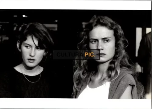 Vintage Original B&W Photo, Sandrine Bonnaire and Anne-Sophie Maillé in "A Nos Amours" by Maurice Pialat - 1983
