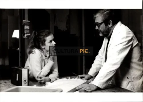 Vintage Original B&W Photo, Sandrine Bonnaire and Maurice Pialat in "A Nos Amours" by Maurice Pialat - 1983