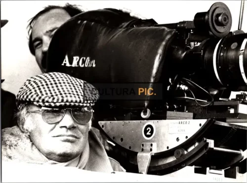 Vintage Original B&W Photo, Francesco Rosi on the Set - 1962