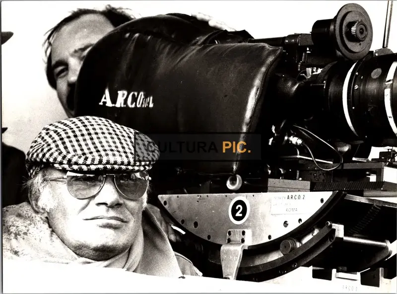 Vintage Original B&W Photo, Francesco Rosi on the Set - 1962