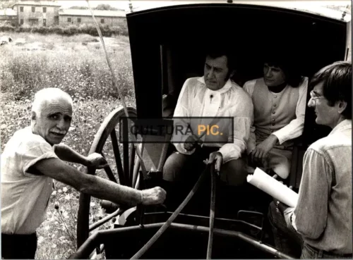 Vintage Original B&W Photo, Mario Monicelli and Alberto Sordi on Set in "Il marchese del Grillo" by Mario Monicelli - 1981