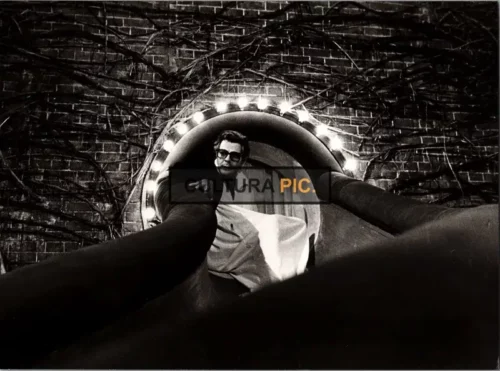 Vintage Original B&W Photo, Marcello Mastroianni in "City of Women" by Federico Fellini - 1980