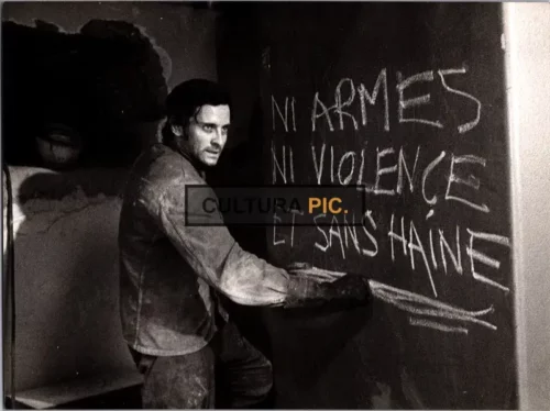 Vintage Original B&W Photo, Francis Huster in "Les égouts du paradis" by José Giovanni - 1979