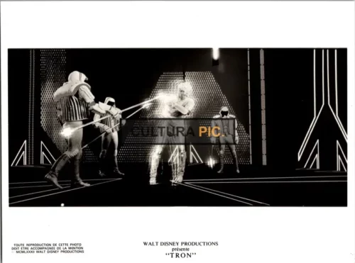Vintage Original B&W Photo, a Scene in "Tron" by Steven Lisberger, a Walt Disney Production - 1982