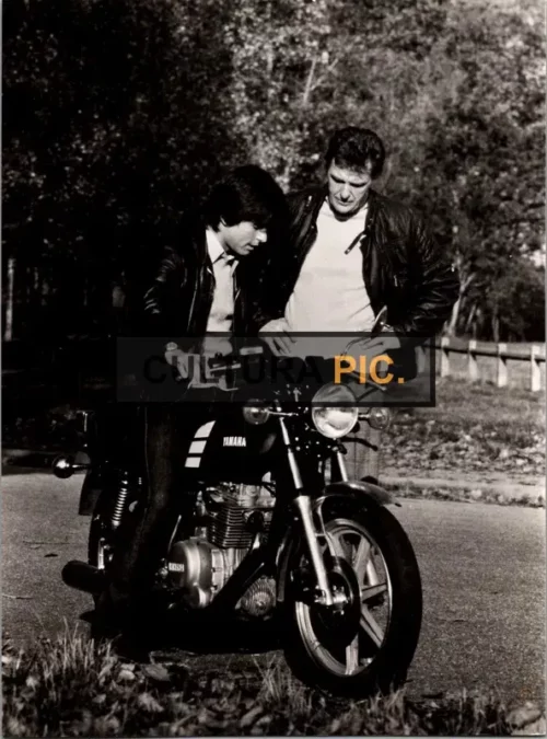 Vintage Original B&W Photo, Robert Stack and Frederic Meisner in "Un Second Souffle" by Gerard Blain - 1978