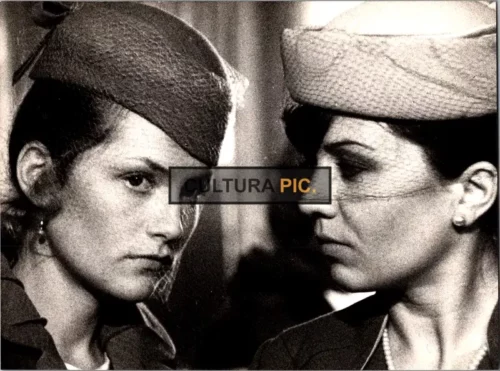 Vintage Original B&W Photo, Isabelle Huppert and Lili Monori in "The Inheritance" by Márta Mészáros - 1980