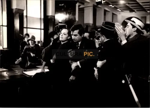 Vintage Original B&W Photo, Romy Schneider and Jean-Claude Brialy in "La banquière" by Francis Girod - 1980