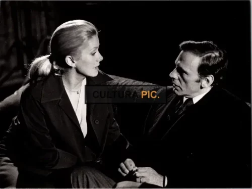 Vintage Original B&W Photo, Catherine Deneuve and Jean-Louis Trintignant in "L'argent des autres" by Christian de Chalonge - 1978