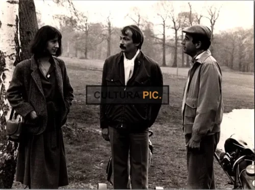 Vintage Original B&W Photo, Nathalie Baye, Patrick Chesnais and Pierre Vernier in "La Provinciale" by Claude Goretta - 1980