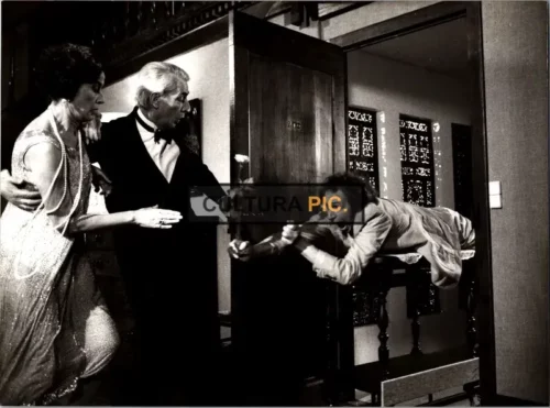 Vintage Original B&W Photo, Pierre Richard in "Le coup du parapluie" by Gérard Oury - 1980