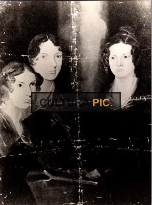 Vintage Original B&W Photo, The Brontë Sisters painted by Branwell Brontë - 1834