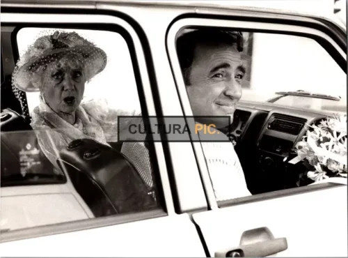 Vintage Original B&W Photo, Denise Grey and Claude Brasseur in "La Boum 2" by Claude Pinoteau - 1982
