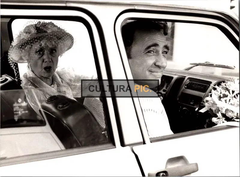 Vintage Original B&W Photo, Denise Grey and Claude Brasseur in "La Boum 2" by Claude Pinoteau - 1982