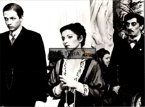 Vintage Original B&W Photo, Christoph Eichhorn, Marie-France Pisier and Flavio Bucci in "The Magic Mountain" by Hans W. Geissendörfer - 1982