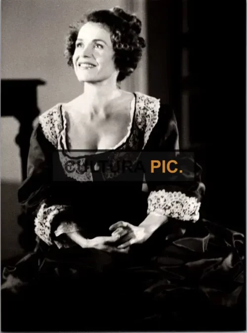 Vintage Original B&W Photo, The French Actress Named Elisabeth Depardieu in The Film "Le tartuffe" - 1984