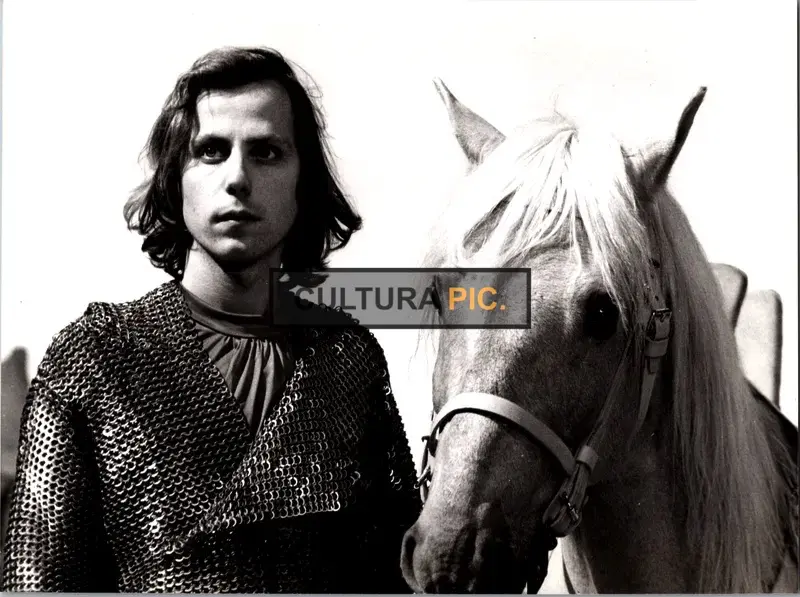Vintage Original B&W Photo, Fabrice Luchini in "Perceval Le Gallois" by Éric Rohmer - 1978