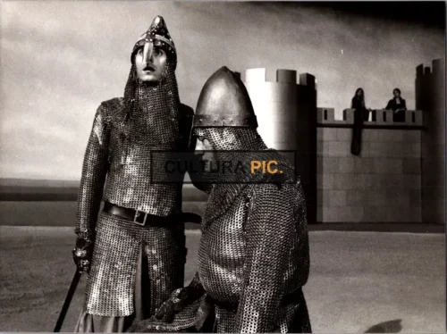 Vintage Original B&W Photo, a Scene in "Perceval Le Gallois" by Éric Rohmer - 1978