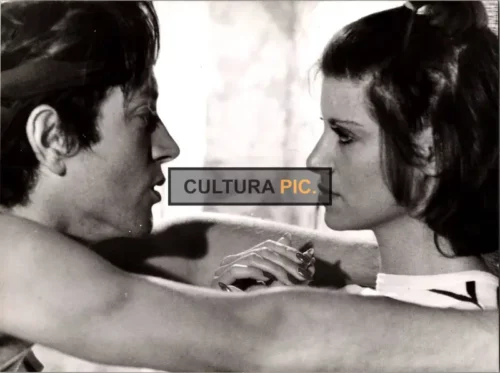 Vintage Original B&W Photo, Evelyne Dress and Bernard Giraudeau in "Et la tendresse?... Bordel!" Directed and Written by Patrick Schulmann - 1979