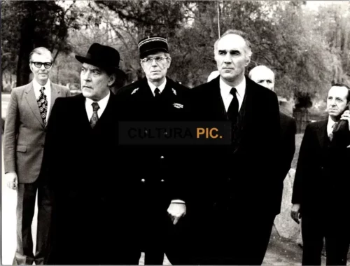 Vintage Original B&W Photo, Julien Bertheau and Michel Piccoli in "The Phantom of Liberty" by Luis Buñuel  - 1974