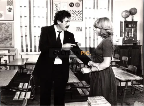Vintage Original B&W Photo, Victor Lanoux and Valérie Mairesse in "Un Si Joli Village" by Etienne Périer - 1979