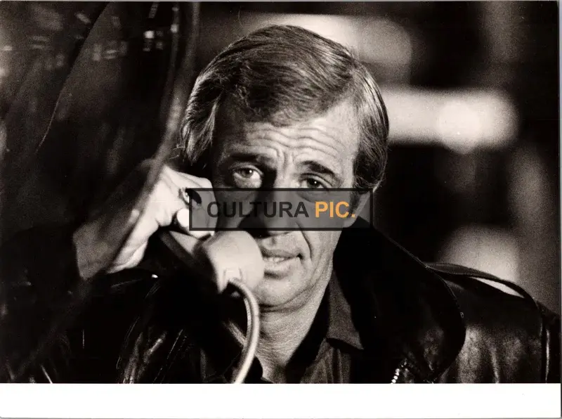 Vintage Original B&W Photo, Jean-Paul Belmondo in "Cop or Hood" by Georges Lautner - 1979