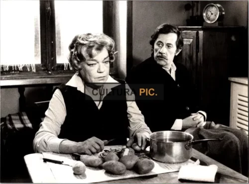 Vintage Original B&W Photo, Simone Signoret and Jean Rochefort in "I Sent a Letter to My Love" by Moshé Mizrahi - 1980