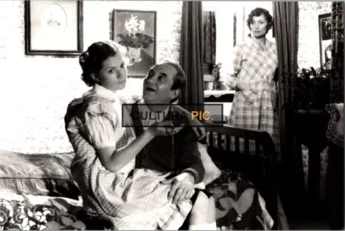 Vintage Original B&W Photo, Isabelle Huppert, Jean Carmet and Stephane Audran in "Violette Noziere" by Claude Chabrol - 1978