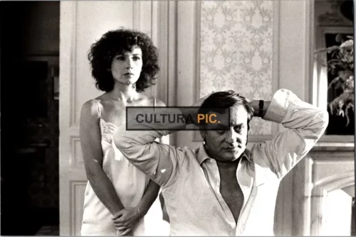 Vintage Original B&W Photo, Bruno Cremer and Marlene Jobert in "Effraction" by Daniel Duval - 1983