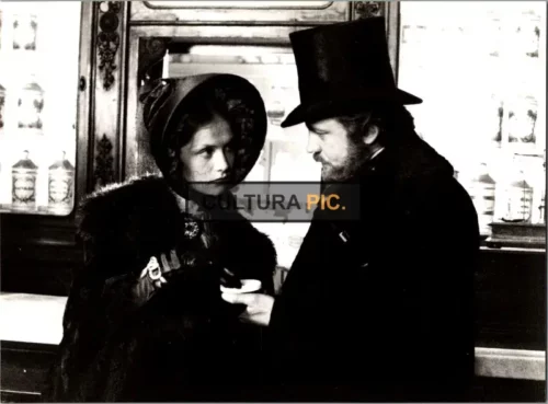 Vintage Original B&W Photo, Isabelle Huppert and Bruno Ganz in "Lady of the Camelias" by Mauro Bolognini - 1981