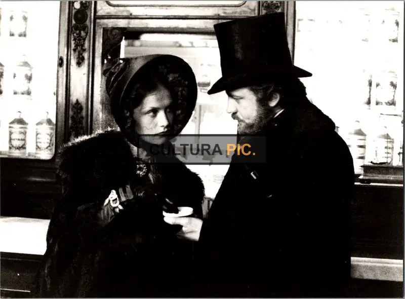 Vintage Original B&W Photo, Isabelle Huppert and Bruno Ganz in "Lady of the Camelias" by Mauro Bolognini - 1981