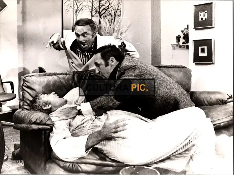 Vintage Original B&W Photo, Mel Brooks, Ron Clark, and Harvey Korman in "High Anxiety" by Mel Brooks - 1977