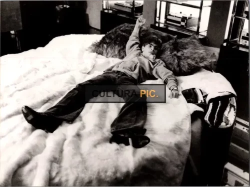 Vintage Original B&W Photo, Pascal Sellier in The Comedy Film "The Pocket Lover" Directed by:  Bernard Queysanne - 1978