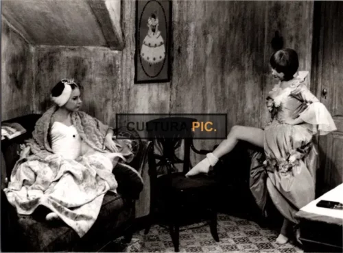Vintage Original B&W Photo, Valerie Jeannet and Dorothee Jemma in "Gloria" by Claude Autant-Lara - 1977