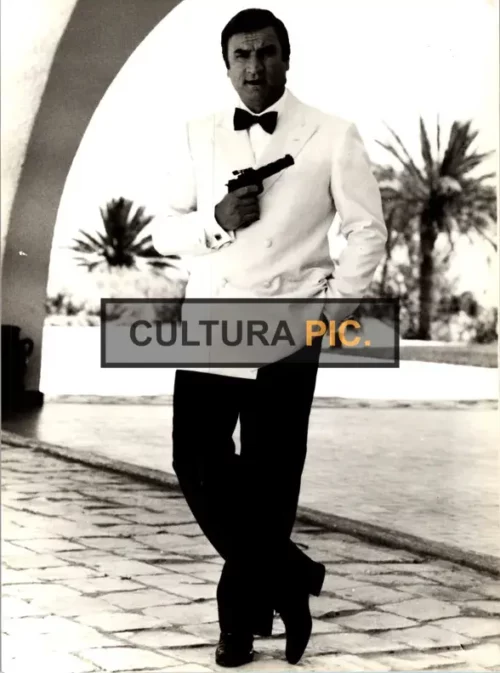 Vintage Original B&W Photo, Aldo Maccione in "Tais-toi quand tu parles!" by Philippe Clair - 1981