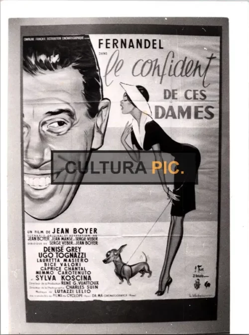 Bw Poster of "Le confident de ces dames" by Philippe Clair - 1981
