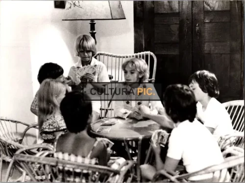 Vintage Original B&W Photo, a Scene in "L'Hôtel de la plage" Directed and Written by Michel Lang - 1978