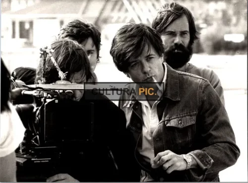 Vintage Original B&W Photo, Director Patrice Chéreau on Set in "L'homme blessé" - 1983